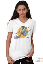 halloween flying witch smurfette v neck t shirt tees women 2.jpg