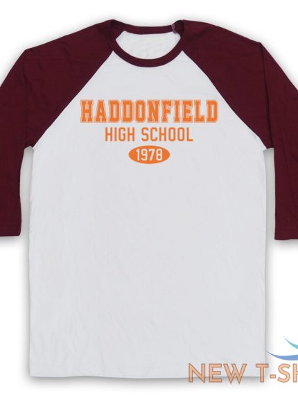 halloween haddonfield high school 1978 horror film 3 4 sleeve baseball tee 0.jpg