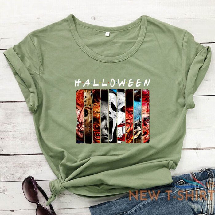 halloween horror movie t shirt creepy women graphic holiday gift top tee shirt 2.jpg