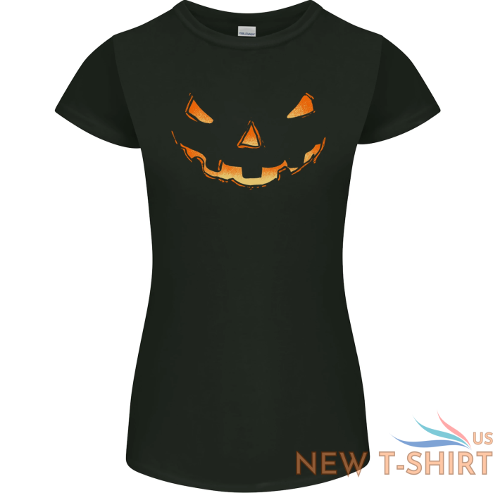 halloween k rbis gesicht lustig scary damen petite schnitt t shirt 0.png