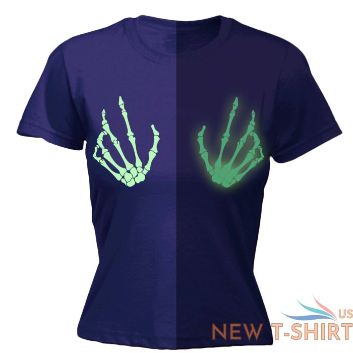 halloween womens t shirts boob glow in the dark funny fancy dress fitted t shirt 5 1.jpg