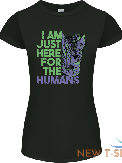 halloween zombie just here for the humans women s minute cut t shirt 1.png