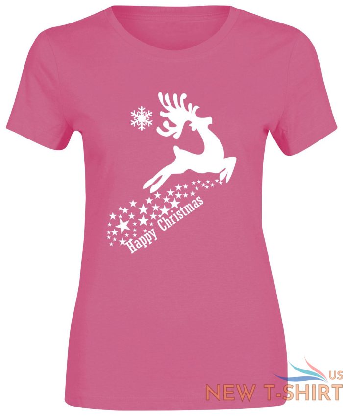 happy christmas reindeer stars top printed tshirt womens tee short sleeve lot 4 1.jpg