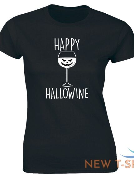 happy hallowine funny halloween wine drinker lover women s t shirt 0.jpg
