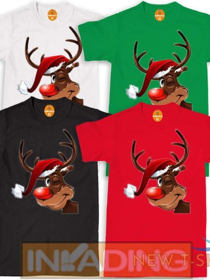 happy reindeer mens kids tshirt xmas christmas funny novelty santa top t shirt 0.jpg