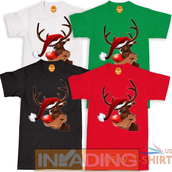 happy reindeer mens kids tshirt xmas christmas funny novelty santa top t shirt 0.jpg