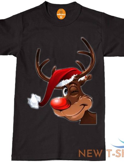 happy reindeer mens kids tshirt xmas christmas funny novelty santa top t shirt 1.jpg