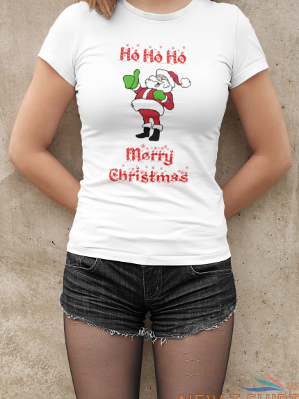 ho ho ho merry christmas kids t shirt thumbs up santa festive holidays xmas gift 1.png