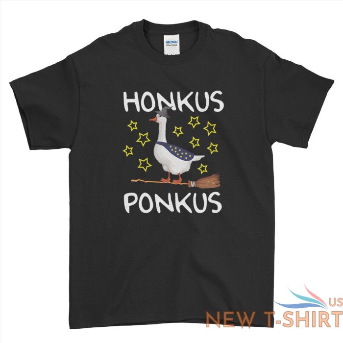 honkus ponkus t shirt funny halloween witch goose duck mens womens kids 0.jpg