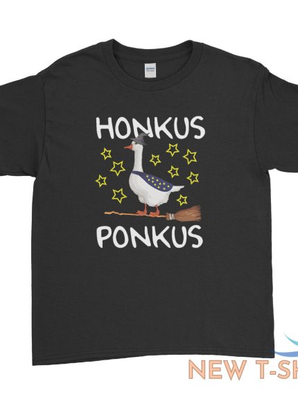 honkus ponkus t shirt funny halloween witch goose duck mens womens kids 1.jpg