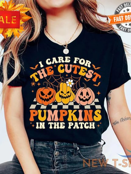 i care for the cutest pumpkins in the patch shirt halloween nurse shirt hallow 0.jpg