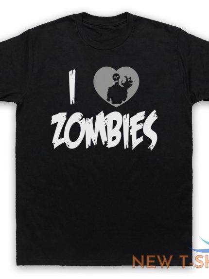 i love zombies funny slogan halloween comedy undead mens womens t shirt 1.jpg