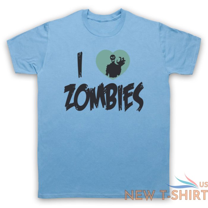 i love zombies funny slogan halloween comedy undead mens womens t shirt 8.jpg