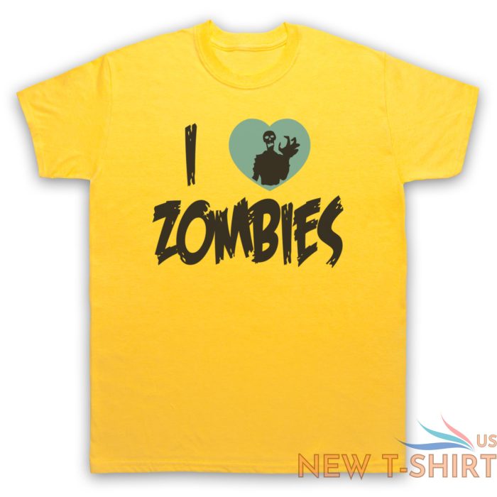i love zombies funny slogan halloween comedy undead mens womens t shirt 9.jpg