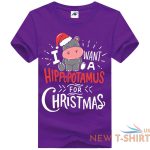 i want a hippopotamus for christmas print t shirt mens kids short sleeve top 3.jpg