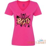 inktastic halloween boo with spiders in web women s v neck t shirt scary spooky 3.jpg