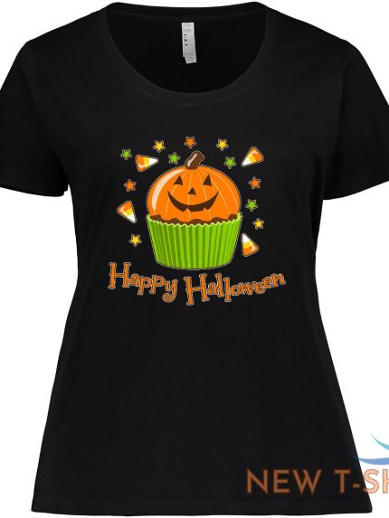 inktastic happy halloween cute pumpkin cupcake women s plus size t shirt candy 0.jpg