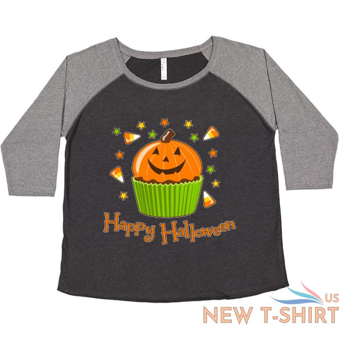 inktastic happy halloween cute pumpkin cupcake women s plus size t shirt candy 3.jpg