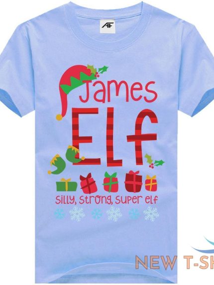 james elf print christmas t shirt kids mens xmas short sleeve party top tees 0.jpg