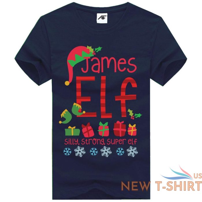 james elf print christmas t shirt kids mens xmas short sleeve party top tees 1.jpg