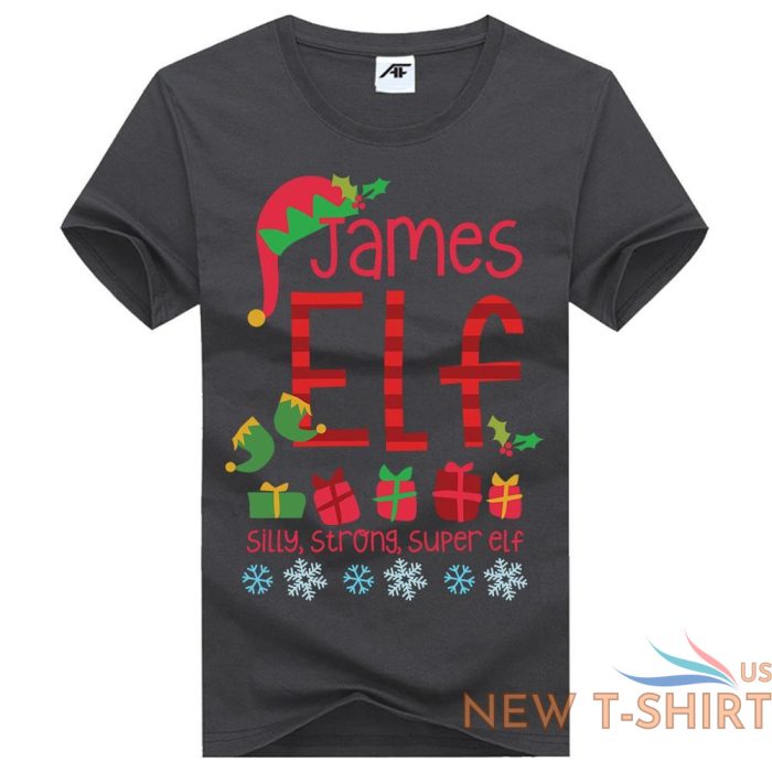 james elf print christmas t shirt kids mens xmas short sleeve party top tees 2.jpg