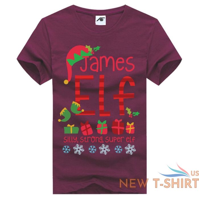 james elf print christmas t shirt kids mens xmas short sleeve party top tees 5.jpg