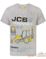 jcb digger t shirt kids boys girls machines short sleeve grey top 0.jpg