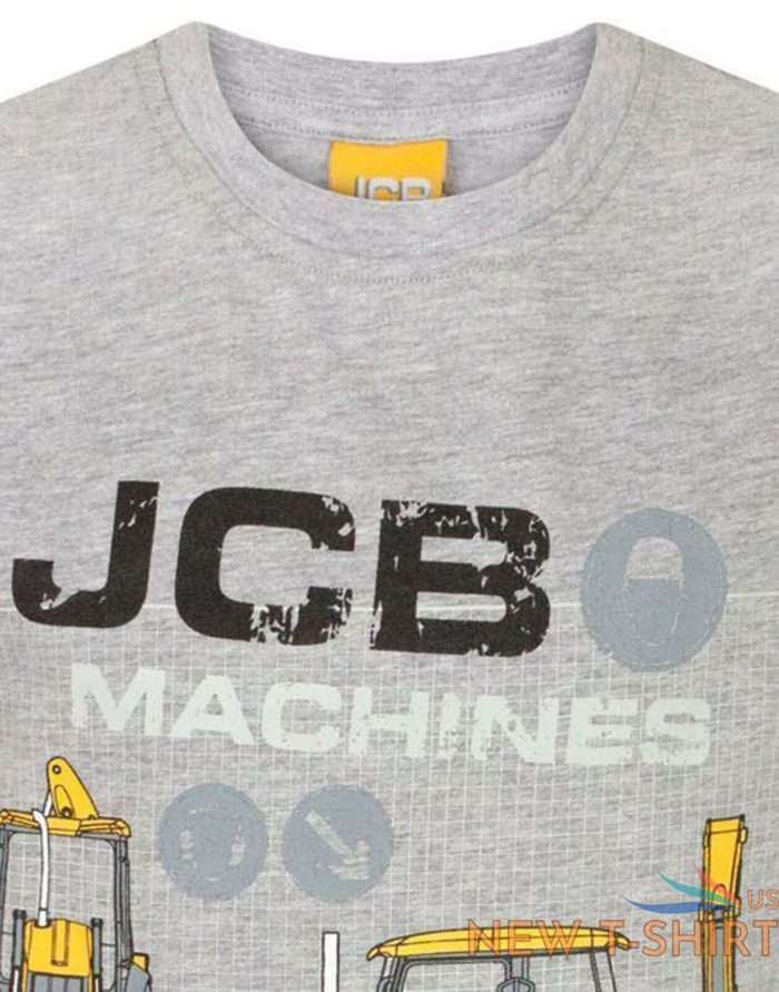 jcb digger t shirt kids boys girls machines short sleeve grey top 1.jpg