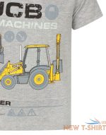 jcb digger t shirt kids boys girls machines short sleeve grey top 2.jpg