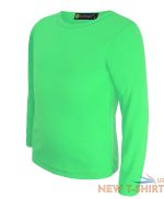 kids basic top plain long sleeve boys girls t shirt tops crew uniform tee 3 14y 8.jpg