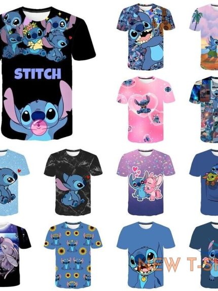 kids boys girl lilo stitch cartoon casual short sleeve t shirt tee top xmas gift 1.jpg
