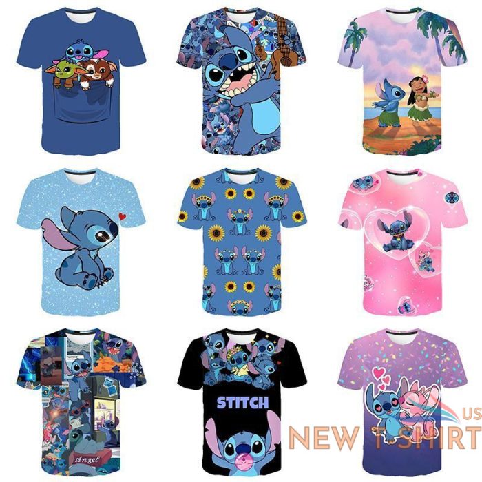 kids boys girl lilo stitch cartoon casual short sleeve t shirt tee top xmas gift 3.jpg