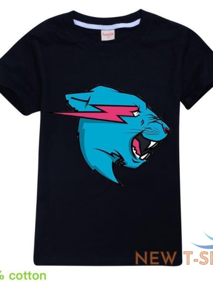 kids boys girls mr beast lightning cat t shirt short sleeve funny tee xmas gift 0.jpg