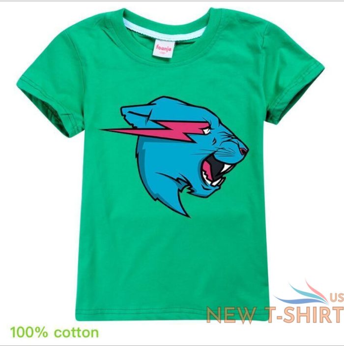 kids boys girls mr beast lightning cat t shirt short sleeve funny tee xmas gift 5.jpg