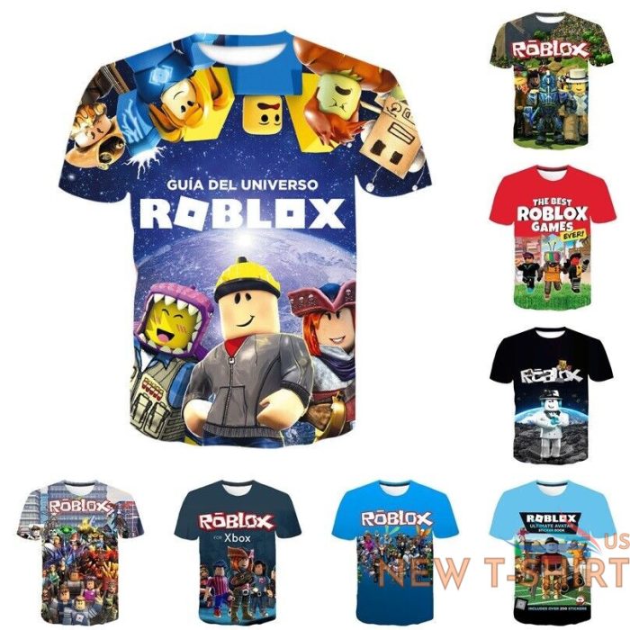 kids boys girls roblox gaming casual short sleeve t shirt tee top xmas gifts uk 0.jpg