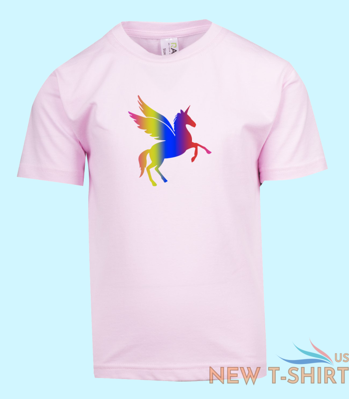kids boys girls tee tshirt rainbow vinyl unicorn party gift cool look family new 4.png
