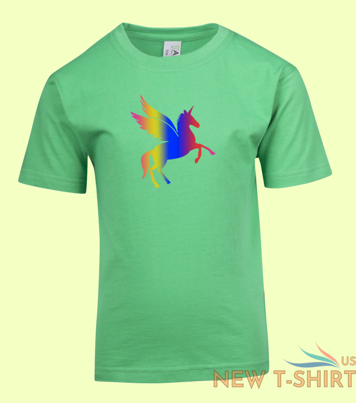 kids boys girls tee tshirt rainbow vinyl unicorn party gift cool look family new 5.png