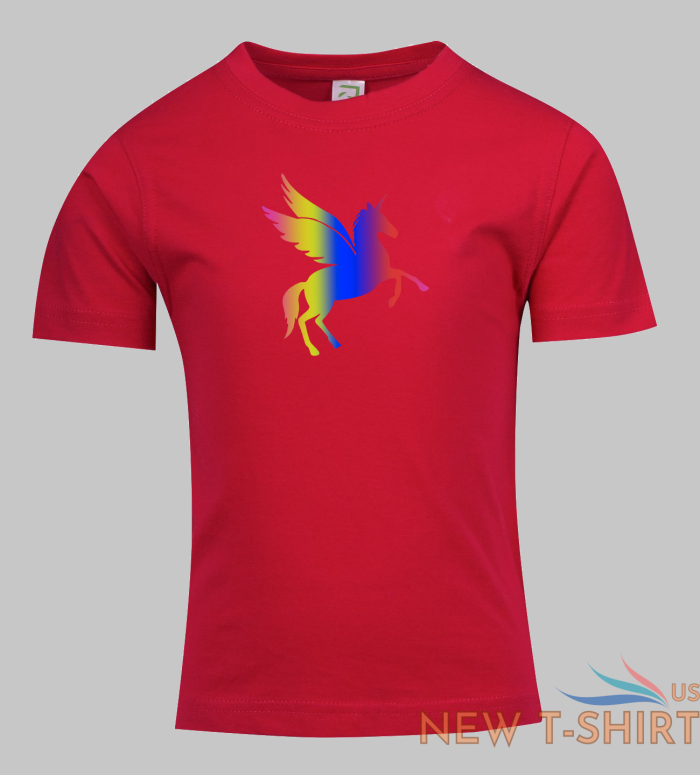 kids boys girls tee tshirt rainbow vinyl unicorn party gift cool look family new 6.png