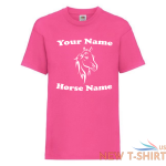 kids horse riding t shirt personalised with name horse s name birthday gift 0.png