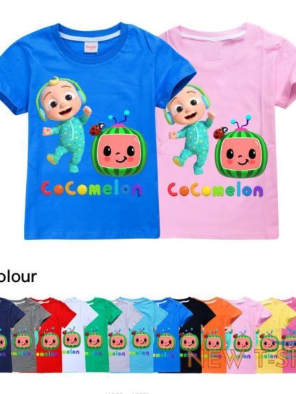 kids unisex cocomelon t shirt 100 cotton short sleeve top tee xmas gifts 2 15y 0.jpg