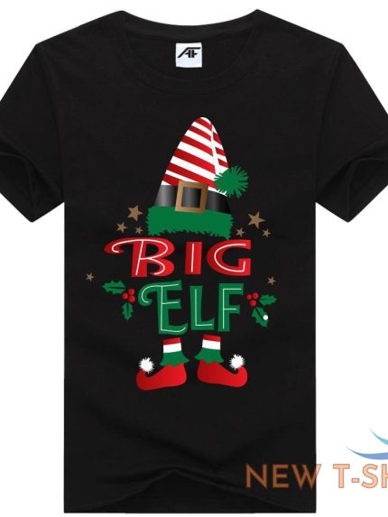 ladies big little elf printed t shirt womens crew neck cotton xmas party top 1.jpg