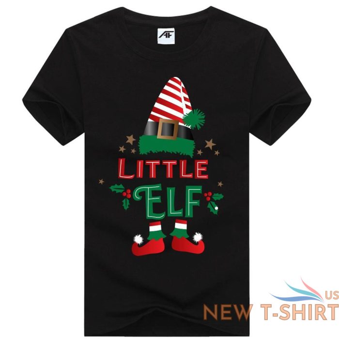 ladies big little elf printed t shirt womens crew neck cotton xmas party top 2.jpg