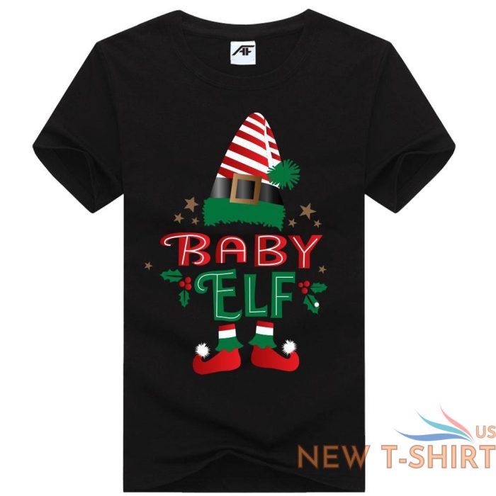 ladies big little elf printed t shirt womens crew neck cotton xmas party top 4.jpg