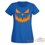 ladies halloween pumpkin face tshirt new scary trick or treat costume shirt 6.jpg
