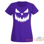 ladies halloween pumpkin face tshirt new scary trick or treat costume shirt 9.jpg