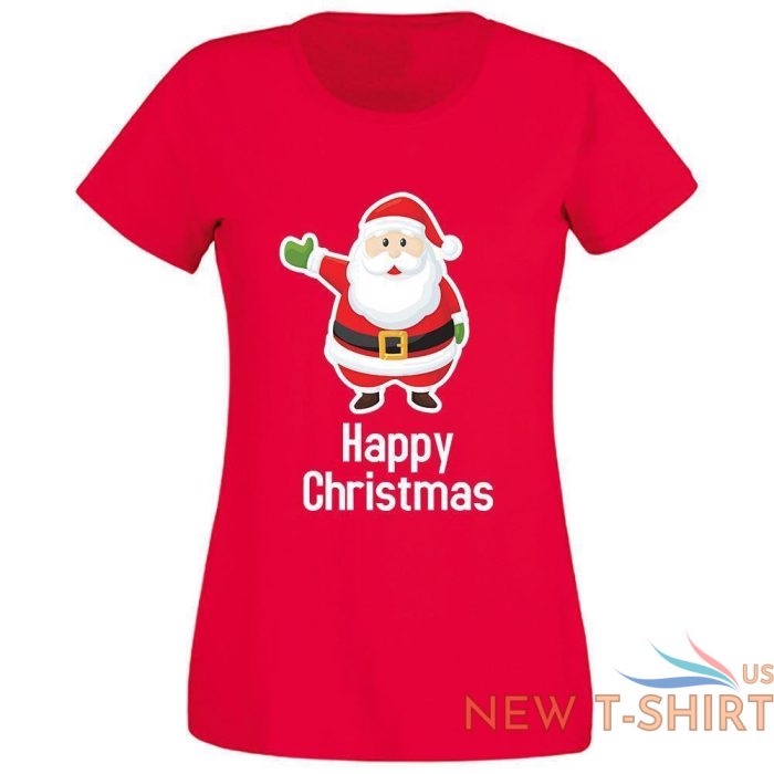 ladies happy christmas santa claus print t shirt short sleeve xmas top 0.jpg