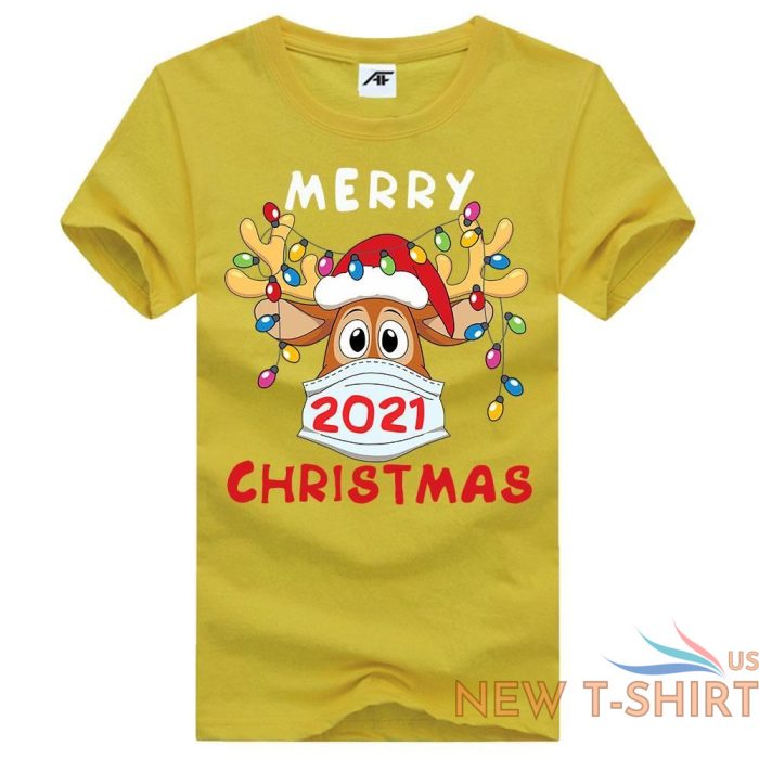 ladies merry christmas 2021 print tshirt girls xmas party crew neck top tees 2.jpg