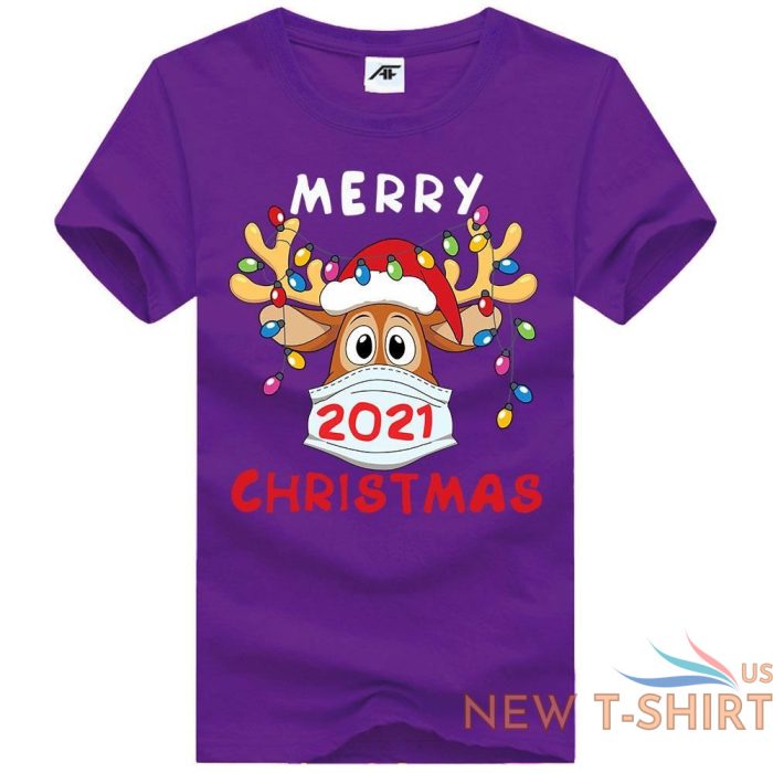 ladies merry christmas 2021 print tshirt girls xmas party crew neck top tees 4.jpg