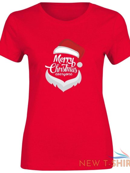 ladies merry christmas everyone print t shirt girls xmas short sleeve top cotton 0.jpg