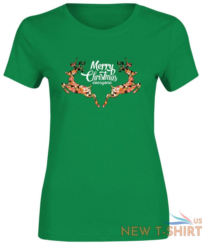 ladies merry christmas everyone printed t shirt xmas party gift top tees 1.jpg